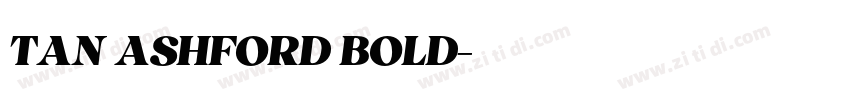 TAN ASHFORD BOLD字体转换
